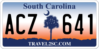 SC license plate ACZ641