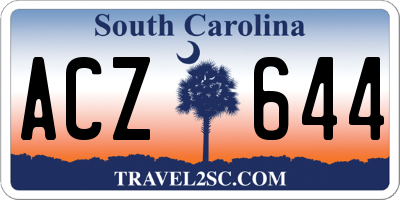 SC license plate ACZ644
