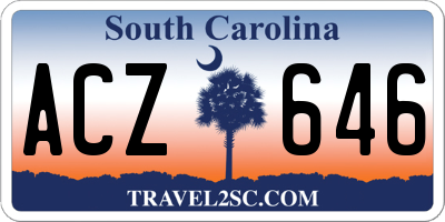 SC license plate ACZ646