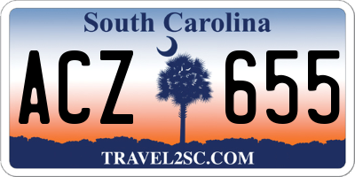 SC license plate ACZ655