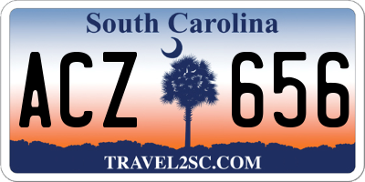 SC license plate ACZ656