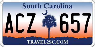 SC license plate ACZ657