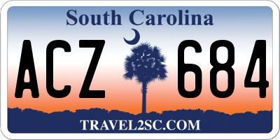 SC license plate ACZ684
