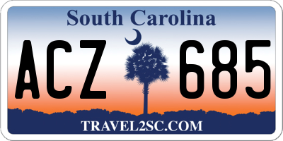 SC license plate ACZ685