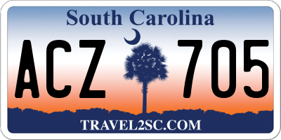 SC license plate ACZ705