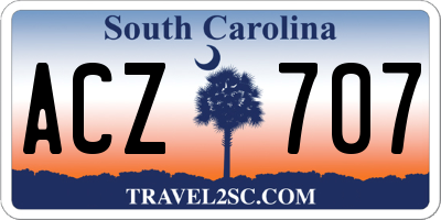 SC license plate ACZ707