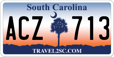 SC license plate ACZ713