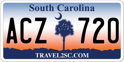 SC license plate ACZ720