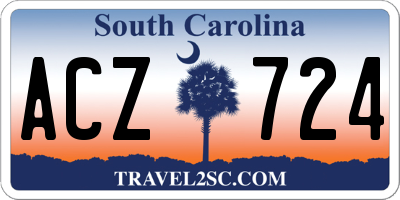 SC license plate ACZ724