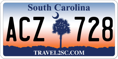 SC license plate ACZ728