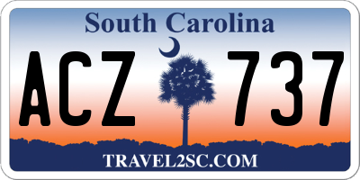 SC license plate ACZ737