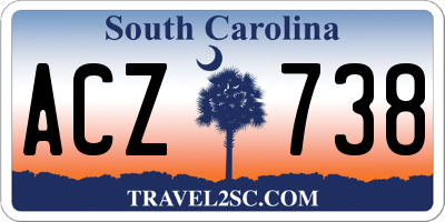 SC license plate ACZ738