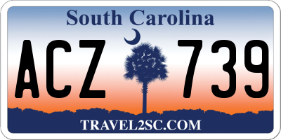 SC license plate ACZ739