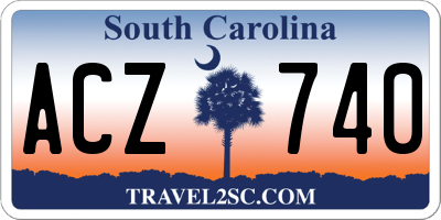 SC license plate ACZ740