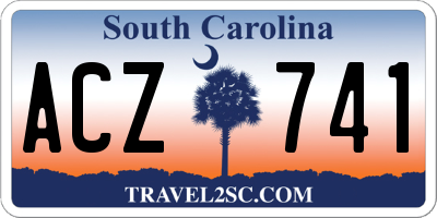 SC license plate ACZ741