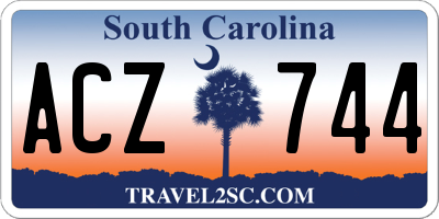 SC license plate ACZ744