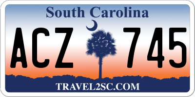 SC license plate ACZ745