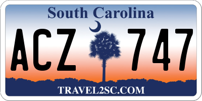 SC license plate ACZ747