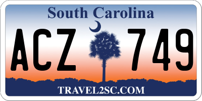 SC license plate ACZ749