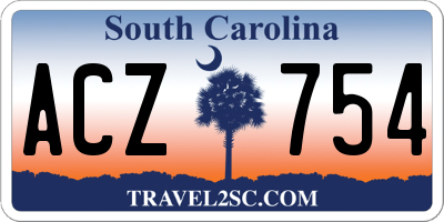 SC license plate ACZ754