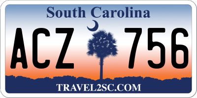 SC license plate ACZ756