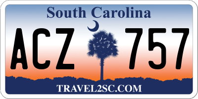 SC license plate ACZ757