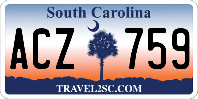 SC license plate ACZ759