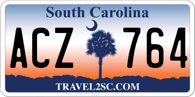 SC license plate ACZ764