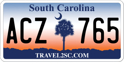 SC license plate ACZ765