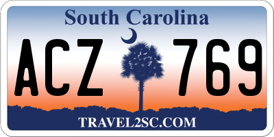 SC license plate ACZ769