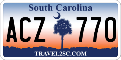 SC license plate ACZ770