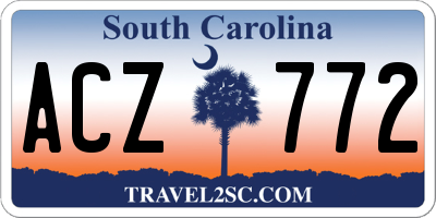 SC license plate ACZ772