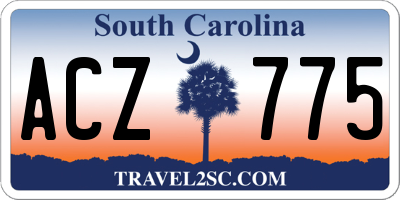 SC license plate ACZ775