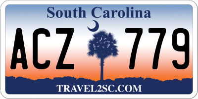 SC license plate ACZ779