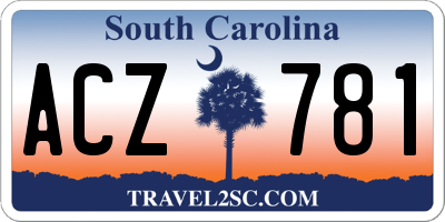 SC license plate ACZ781