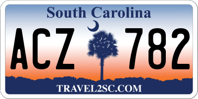 SC license plate ACZ782