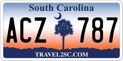 SC license plate ACZ787