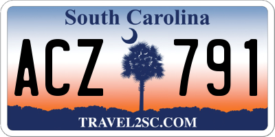 SC license plate ACZ791