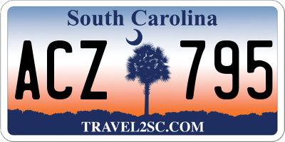 SC license plate ACZ795