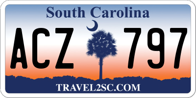 SC license plate ACZ797