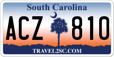 SC license plate ACZ810