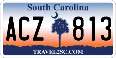 SC license plate ACZ813