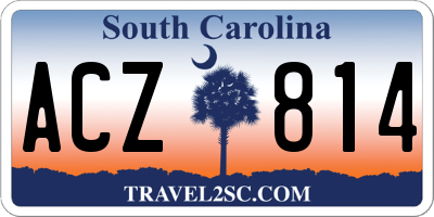 SC license plate ACZ814
