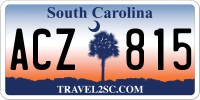 SC license plate ACZ815