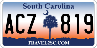 SC license plate ACZ819