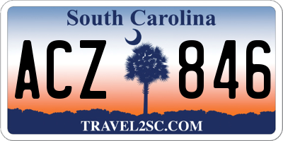 SC license plate ACZ846