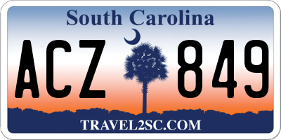 SC license plate ACZ849