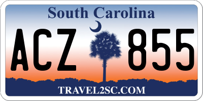 SC license plate ACZ855