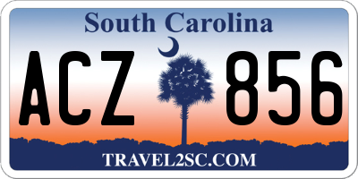 SC license plate ACZ856