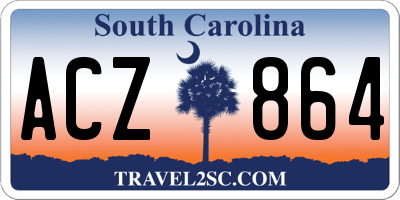 SC license plate ACZ864